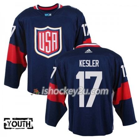 USA Team Trøje Ryan Kesler 17 2016 World Cup Børn Blå Premier